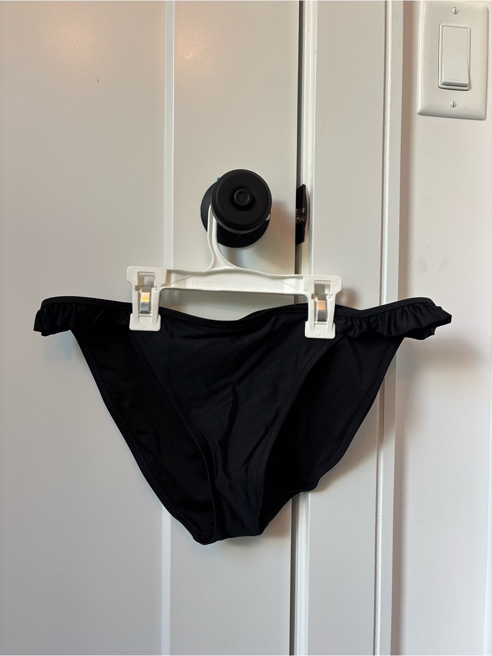 Women’s Black Ruffle Bikini Bottoms
